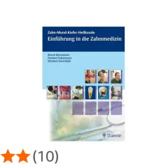 Das Cover des zahnarzt buch "Einführung in die Zahnmedizin" zeigt verschiedene Bilder von zahnärztlichen Behandlungen und Modellen.
