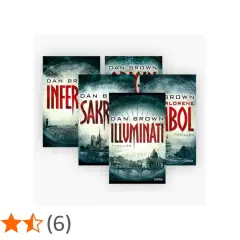 Cover der Robert Langdon Reihenfolge: "Inferno", "Sakrileg", "Illuminati" und "Das verlorene Symbol".