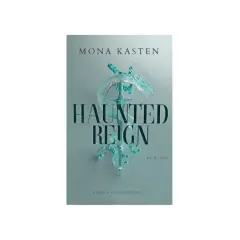 Cover von "Haunted Reign" von Mona Kasten. Ein eisiger Drache umklammert ein Schwert, das die Geschichte der gefallenen Prinzessin 2 erzählt.