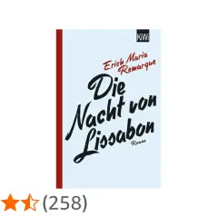 Das Buchcover "Die Nacht von Lissabon" von Erich Maria Remarque. Ein Roman über Flucht und Hoffnung.