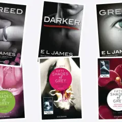 Die Buchcover der "Fifty Shades of Grey"-Reihe: "Freed", "Darker" und "Grey" zeigen die Reihenfolge.