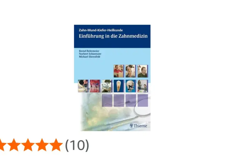 Das Cover des zahnarzt buch "Einführung in die Zahnmedizin" zeigt verschiedene Bilder von zahnärztlichen Behandlungen und Modellen.