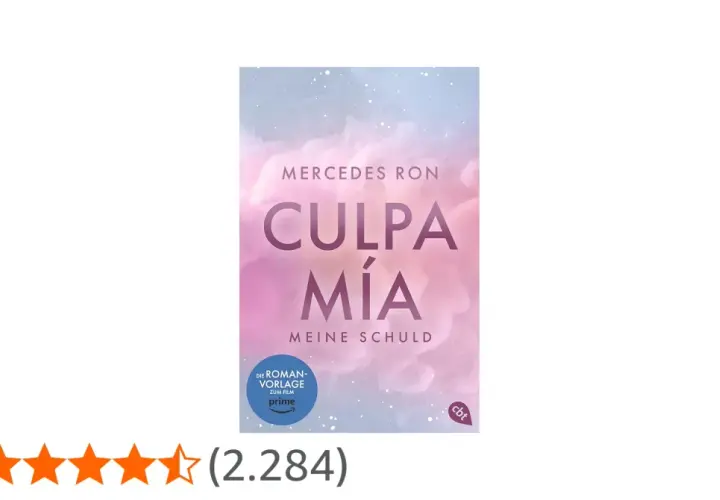 Buchcover "Culpa Mía - Meine Schuld" von Mercedes Ron, eine Romanvorlage zum Film.