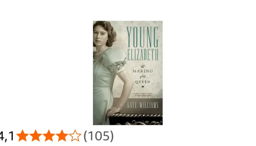 Buchcover "Young Elizabeth: The Making of the Queen" von Kate Williams zeigt eine junge Königin Elisabeth II.