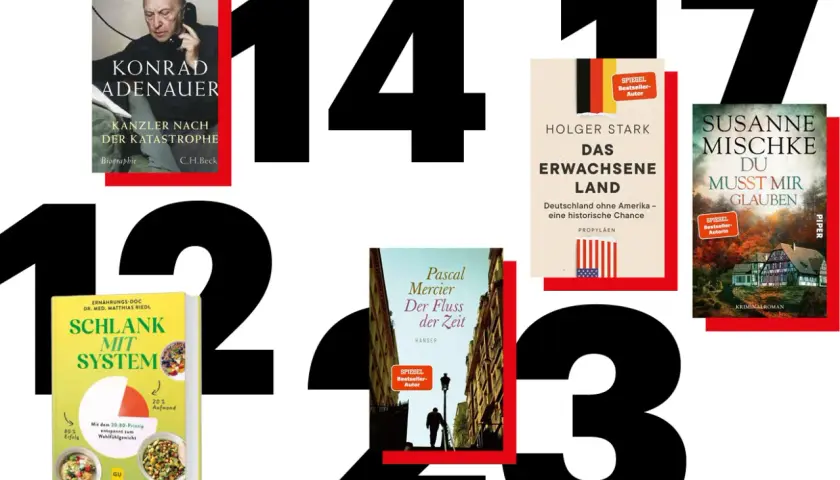 Bestseller-Biografien: Konrad Adenauer, "Das erwachsene Land" und "Du musst mir glauben". Daneben ein Ratgeber.