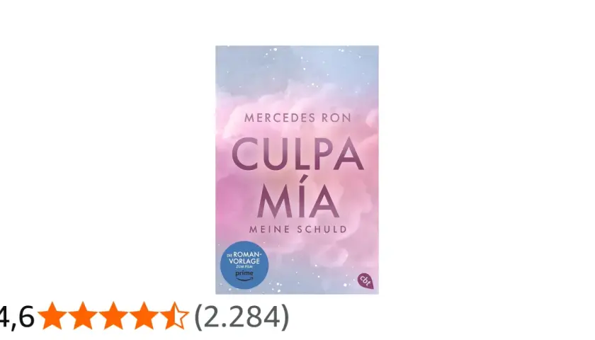 Buchcover "Culpa Mía - Meine Schuld" von Mercedes Ron, eine Romanvorlage zum Film.