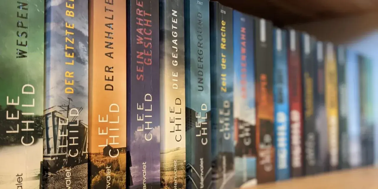 Reihenweise Jack Reacher Romane von Lee Child auf Deutsch. Von "Wespen" bis "Zeit der Rache" und weiter.