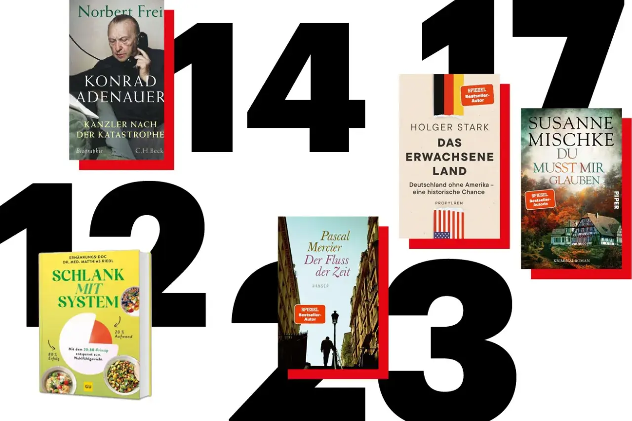 Bestseller-Biografien: Konrad Adenauer, "Das erwachsene Land" und "Du musst mir glauben". Daneben ein Ratgeber.