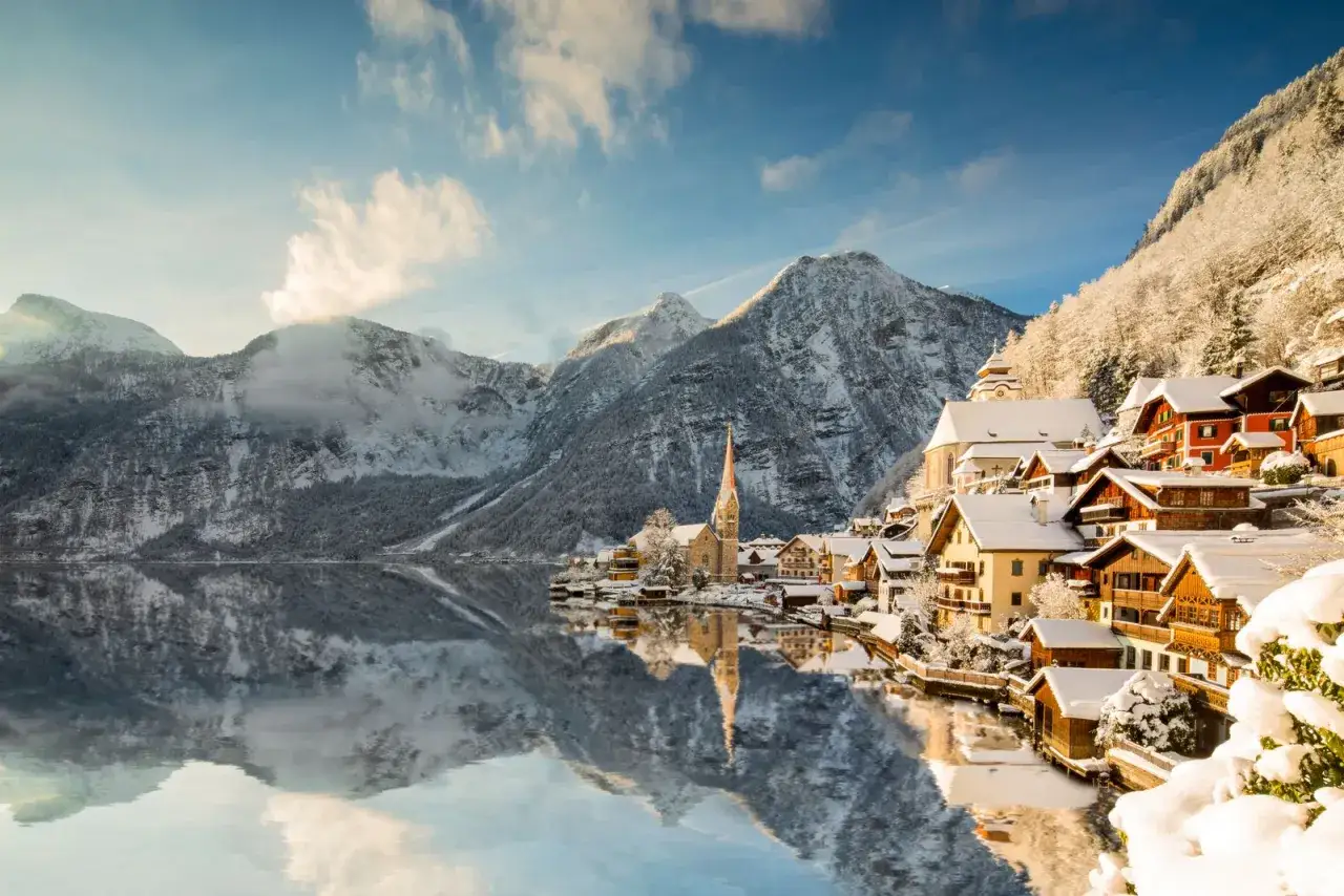 Winteridylle am See, wie in Robert Seethalers 