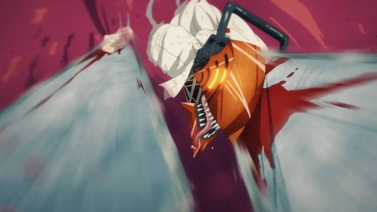 Der Chainsaw Man 2, mit seinem Sägeblatt-Kopf, schneidet durch Blut und Chaos.